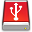 USB Drive Red Icon 32x32 png